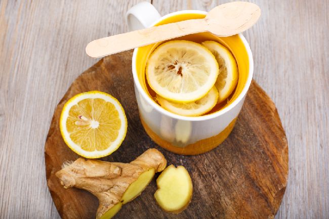 Tea With Lemon And Ginger As Natural Medicine
